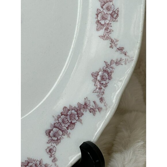 Antique 1890s John Maddock Sons Heumann Oval Platter Pink Color EUC VERY RARE - Picture 6 of 16